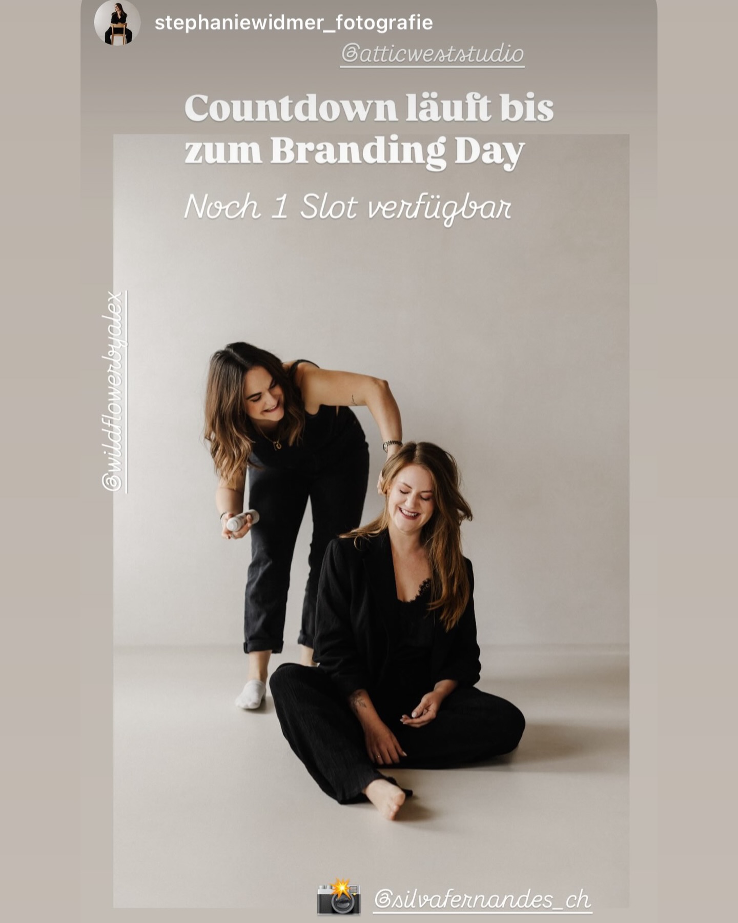 Diesen Samstag geht es endlich los mit diesen 2 Powerfrauen. Wir freuen uns riesig auf alle, die am Branding Day dabei sind. Es ist noch ein Slot frei. Melde dich gerne, wenn du ein perfektes Styling und tolle Aufnahmen für dein Business haben möchtest. 🫶
@wildflowerbyalex @stephaniewidmer_fotografie @atticweststudio @silvafernandes_ch